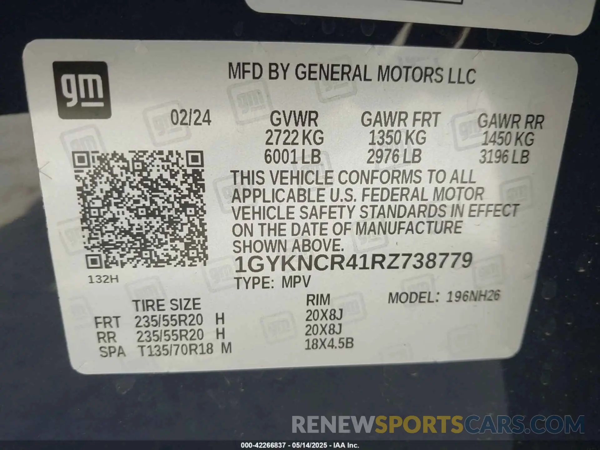 9 Photograph of a damaged car 1GYKNCR41RZ738779 CADILLAC XT5 2024