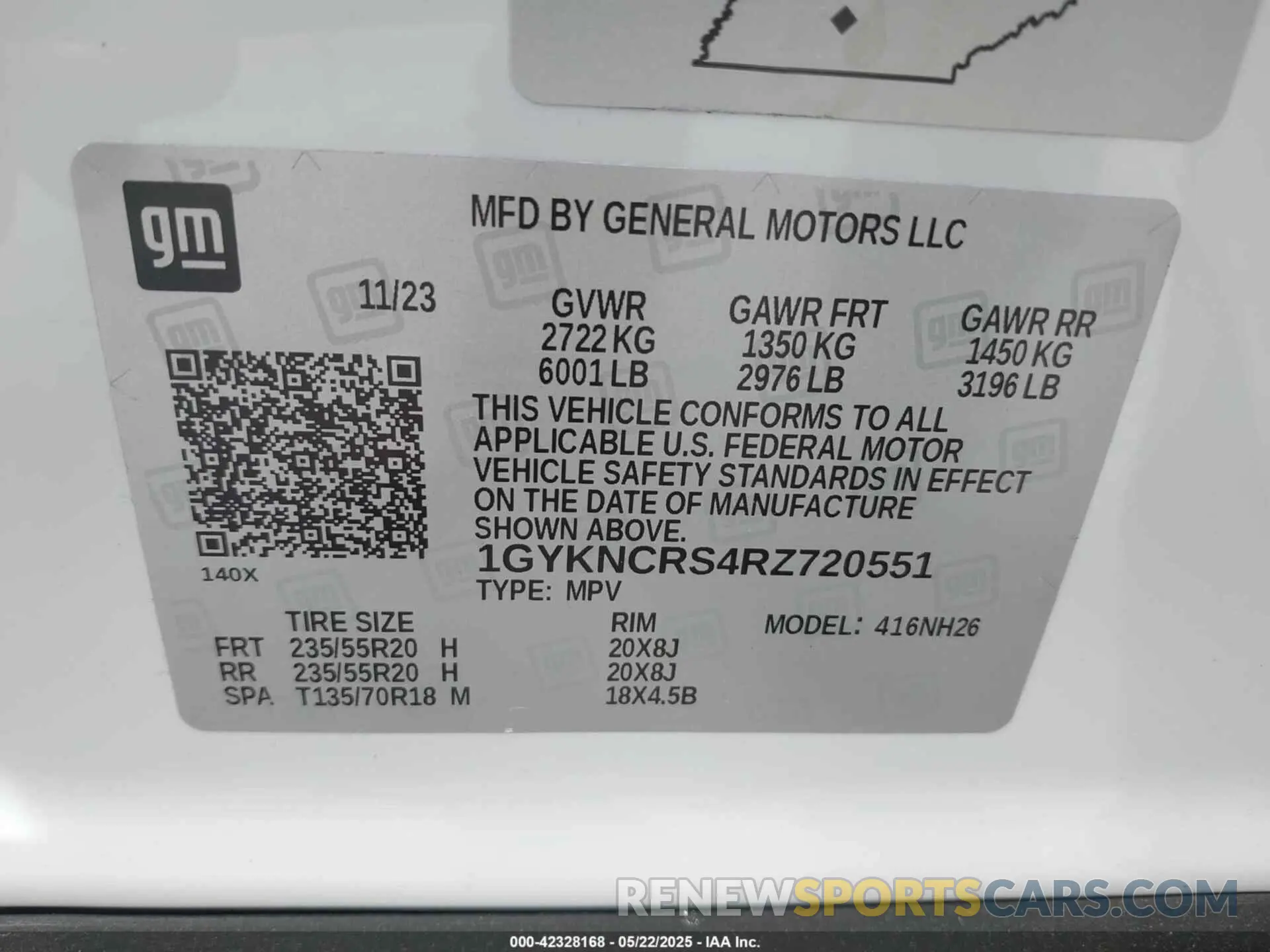 9 Фотография поврежденного автомобиля 1GYKNCRS4RZ720551 CADILLAC XT5 2024