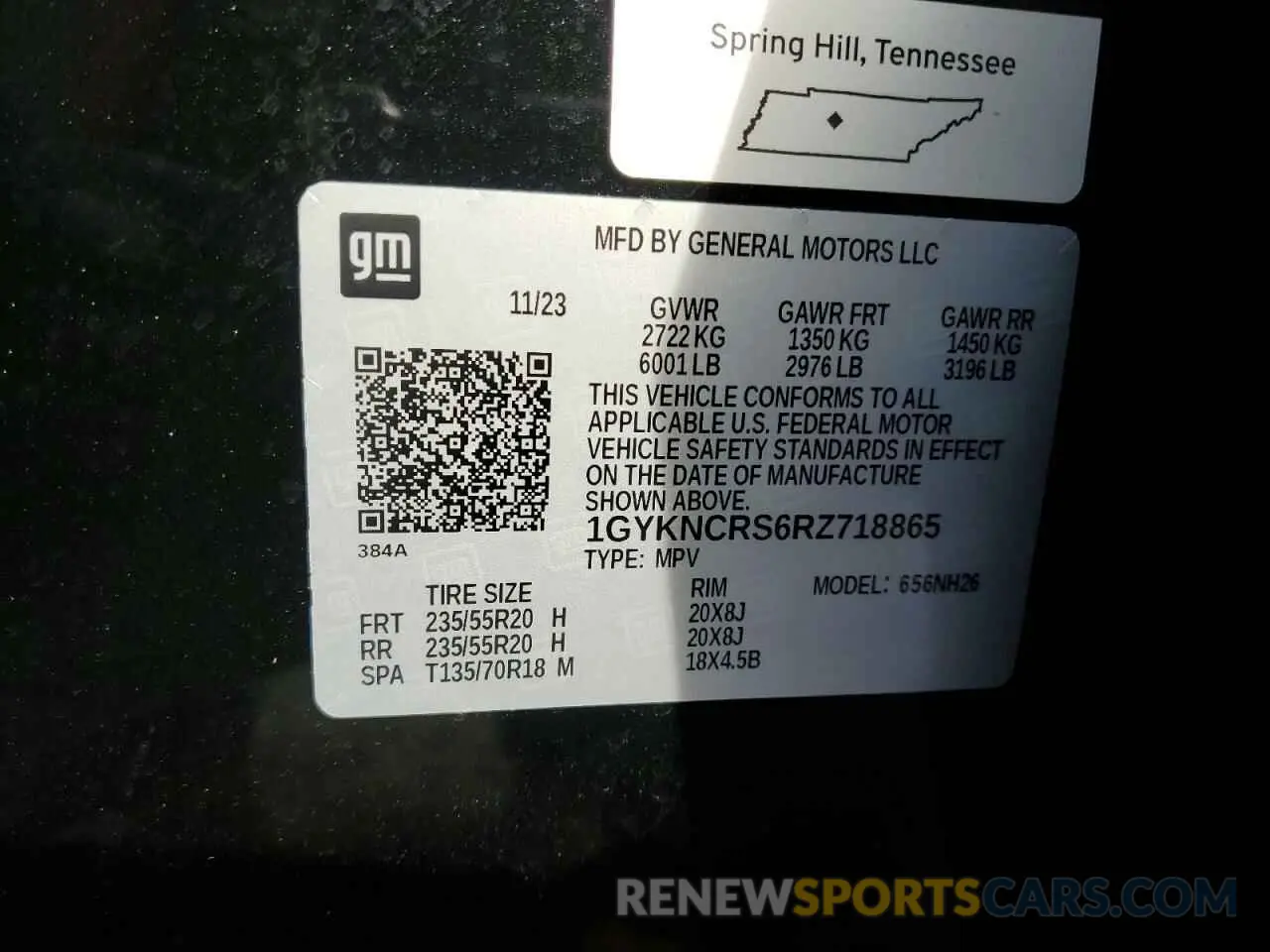 14 Photograph of a damaged car 1GYKNCRS6RZ718865 CADILLAC XT5 2024