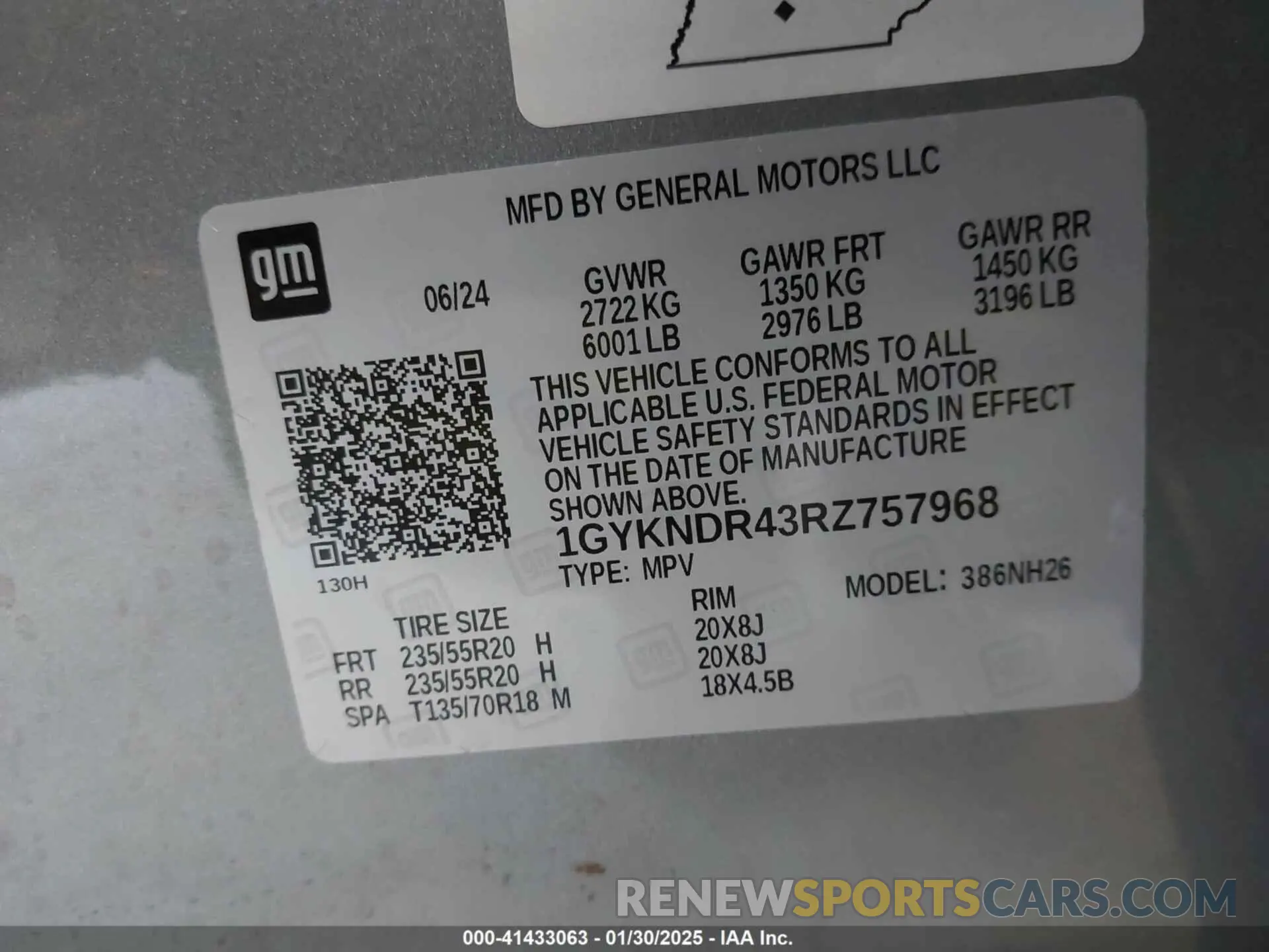 9 Photograph of a damaged car 1GYKNDR43RZ757968 CADILLAC XT5 2024