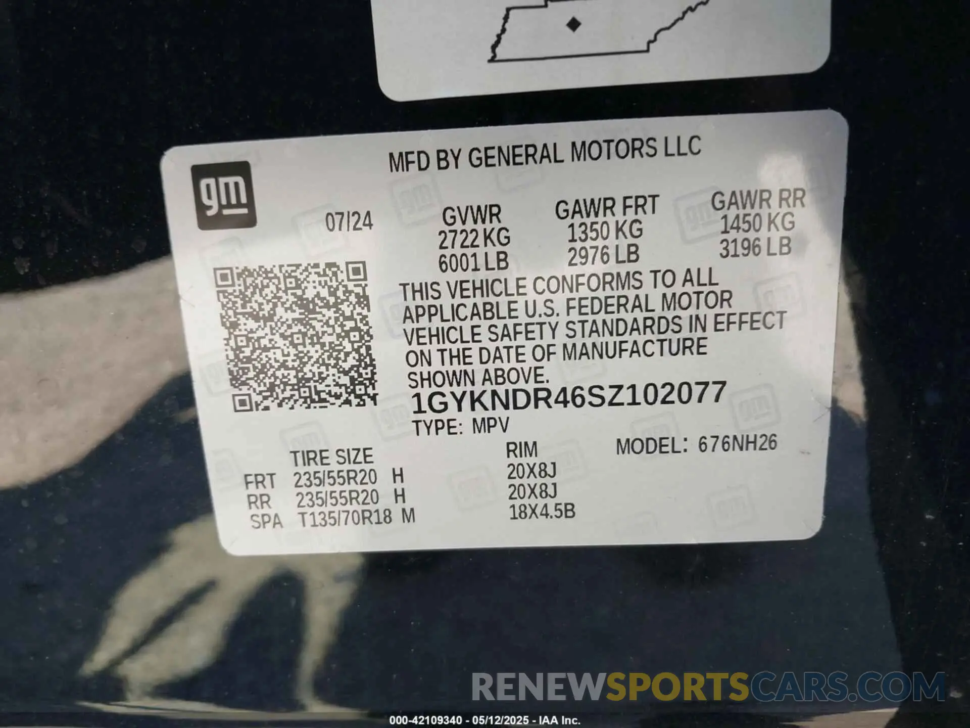 9 Photograph of a damaged car 1GYKNDR46SZ102077 CADILLAC XT5 2025
