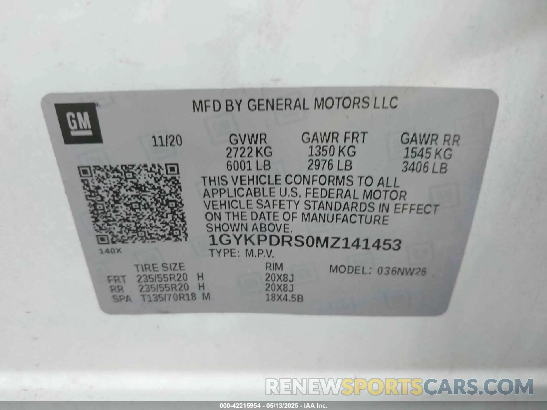 9 Photograph of a damaged car 1GYKPDRS0MZ141453 CADILLAC XT6 2021