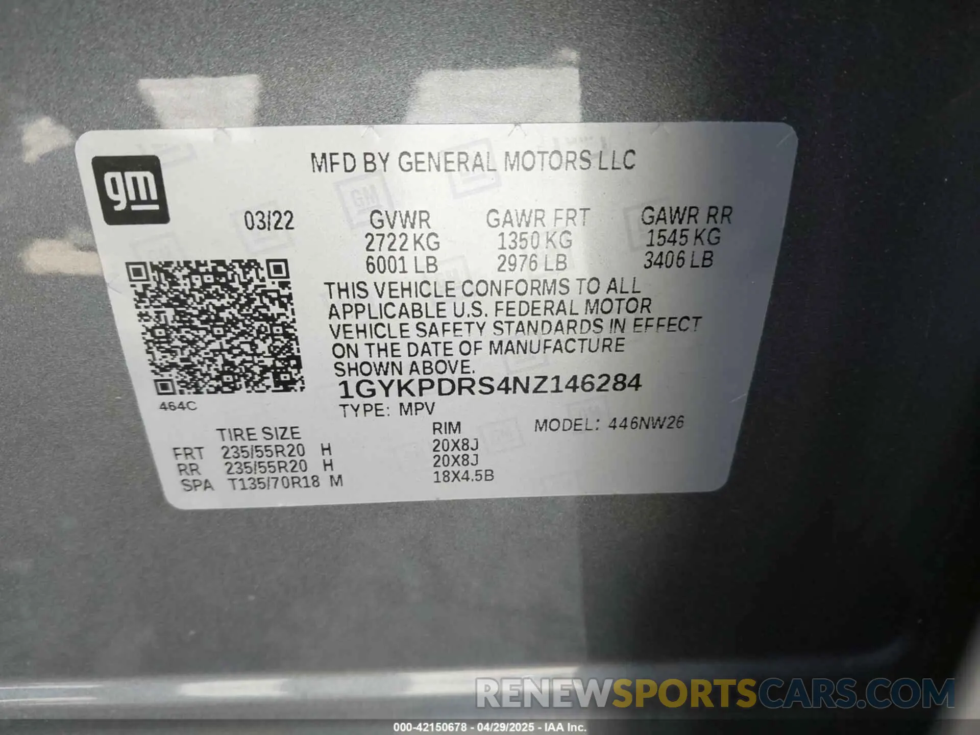 9 Photograph of a damaged car 1GYKPDRS4NZ146284 CADILLAC XT6 2022