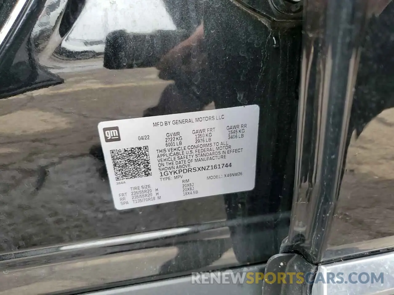 13 Photograph of a damaged car 1GYKPDRSXNZ161744 CADILLAC XT6 2022