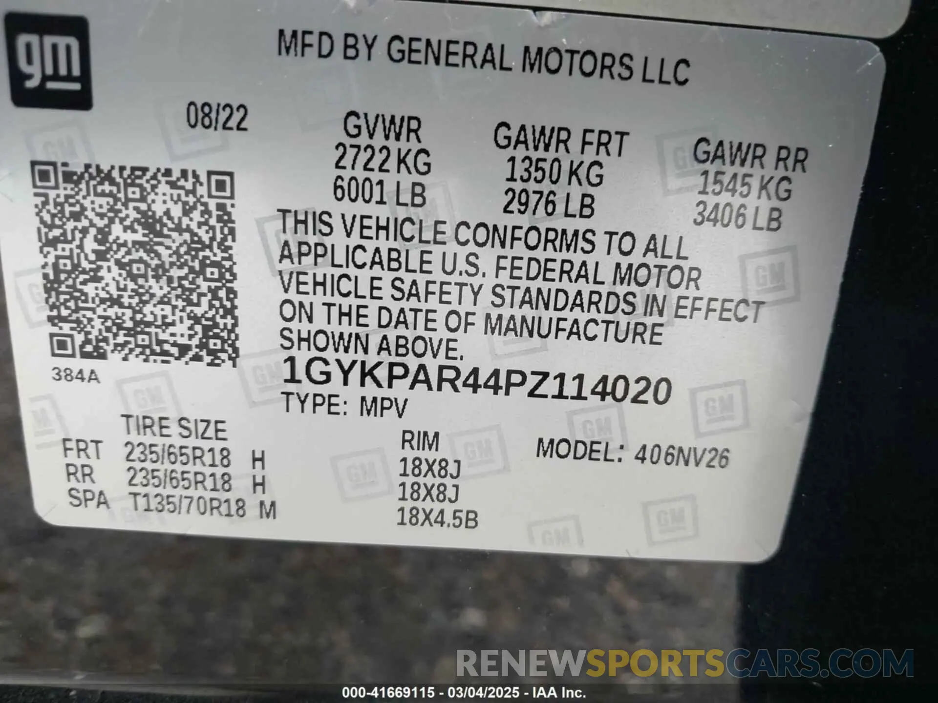 9 Фотография поврежденного автомобиля 1GYKPAR44PZ114020 CADILLAC XT6 2023