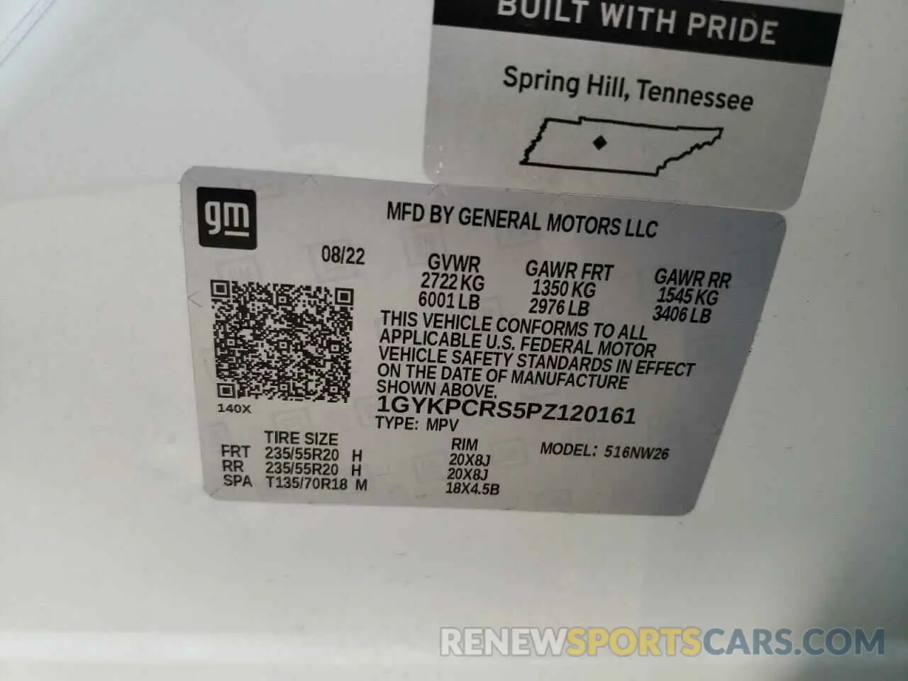 14 Photograph of a damaged car 1GYKPCRS5PZ120161 CADILLAC XT6 2023