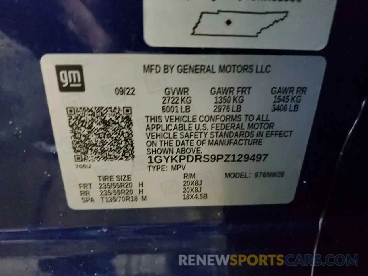 14 Фотография поврежденного автомобиля 1GYKPDRS9PZ129497 CADILLAC XT6 2023