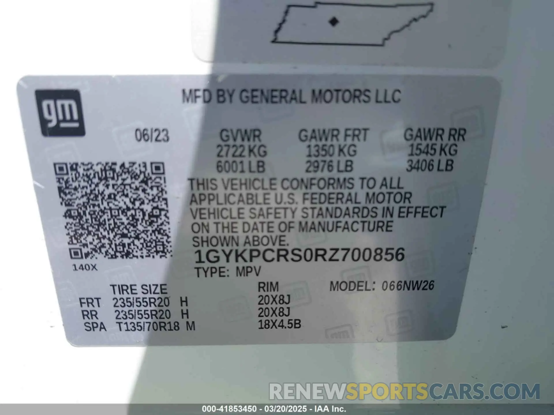9 Photograph of a damaged car 1GYKPCRS0RZ700856 CADILLAC XT6 2024