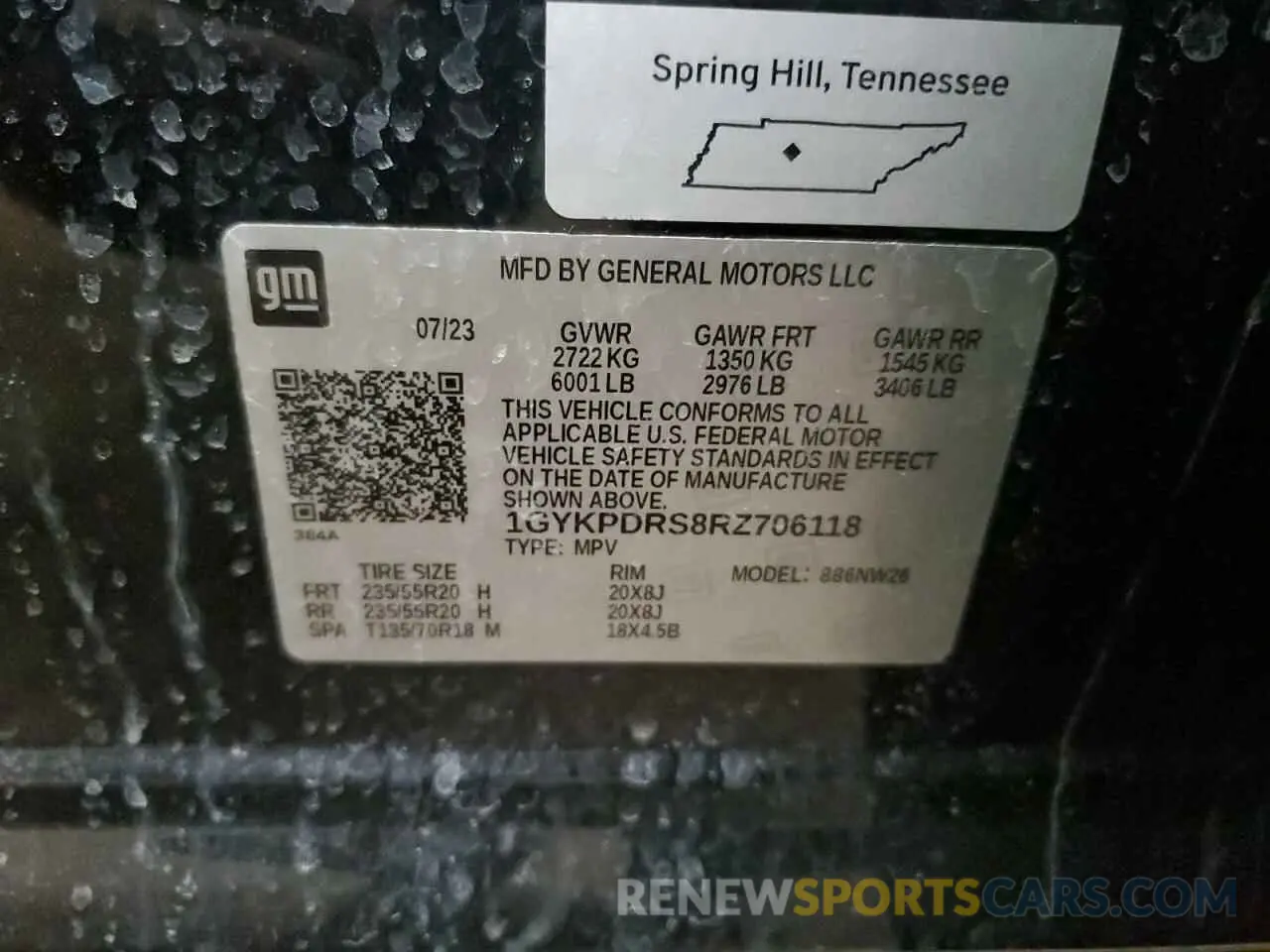 14 Photograph of a damaged car 1GYKPDRS8RZ706118 CADILLAC XT6 2024