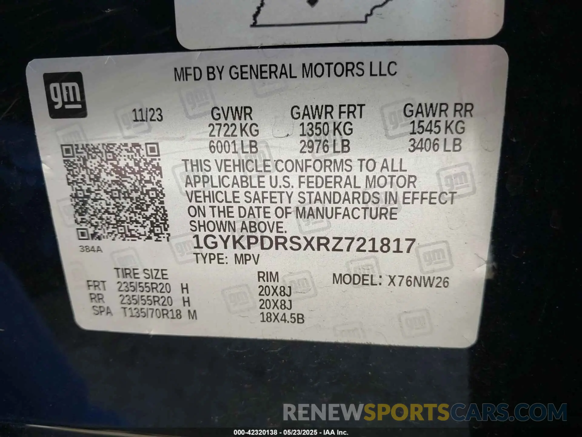 9 Photograph of a damaged car 1GYKPDRSXRZ721817 CADILLAC XT6 2024