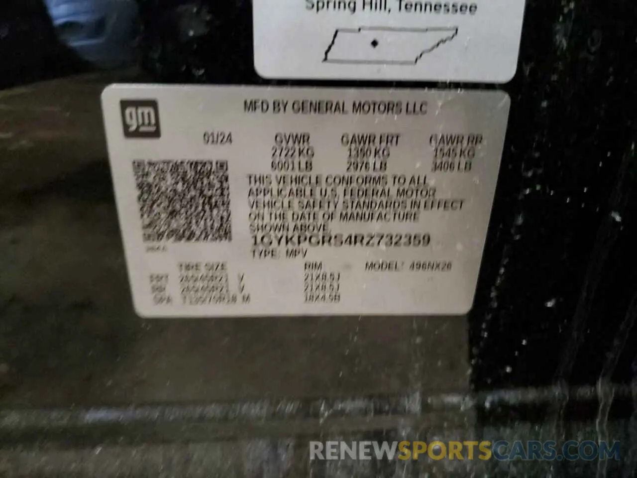 13 Photograph of a damaged car 1GYKPGRS4RZ732359 CADILLAC XT6 2024
