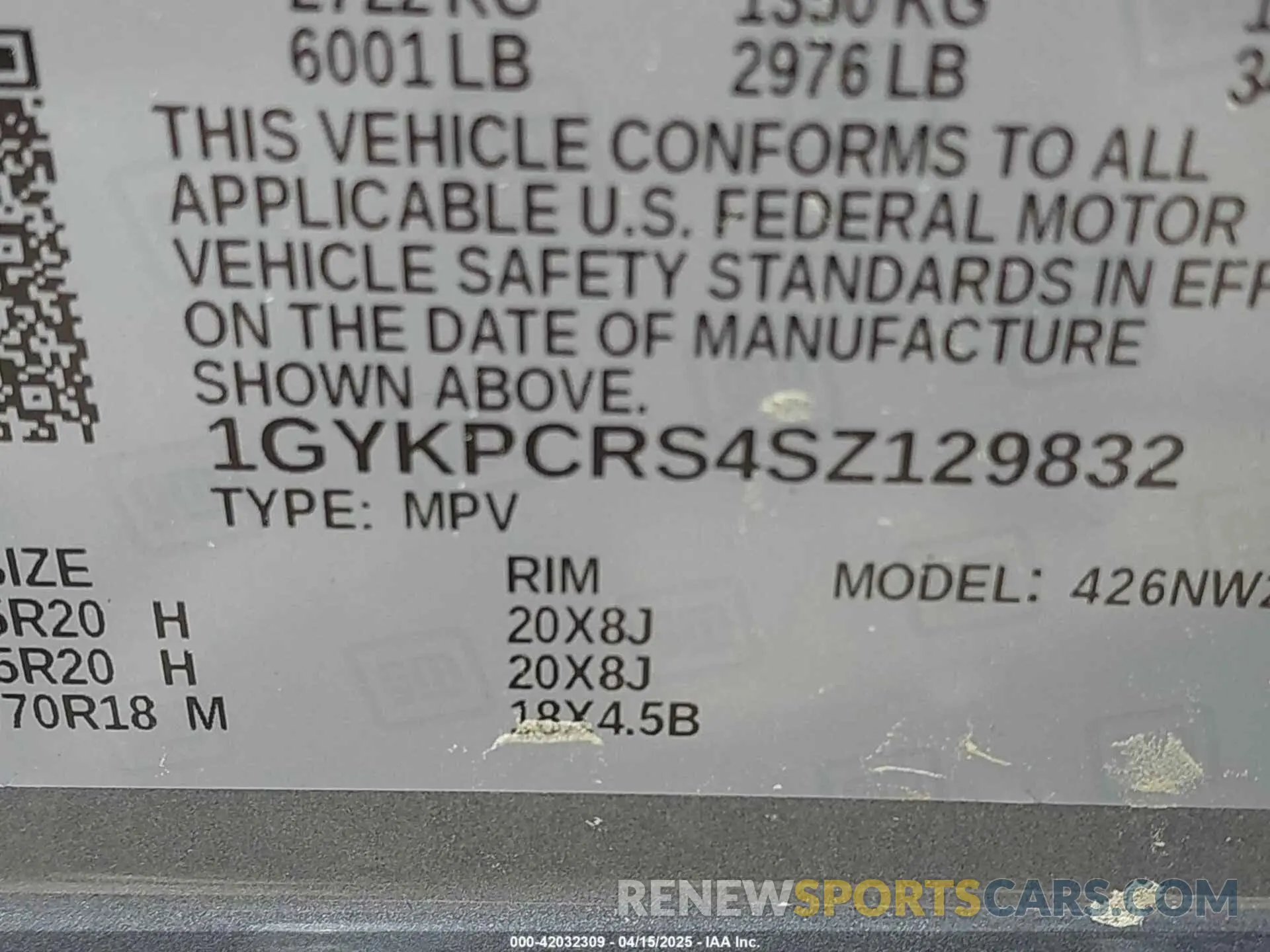 9 Photograph of a damaged car 1GYKPCRS4SZ129832 CADILLAC XT6 2025