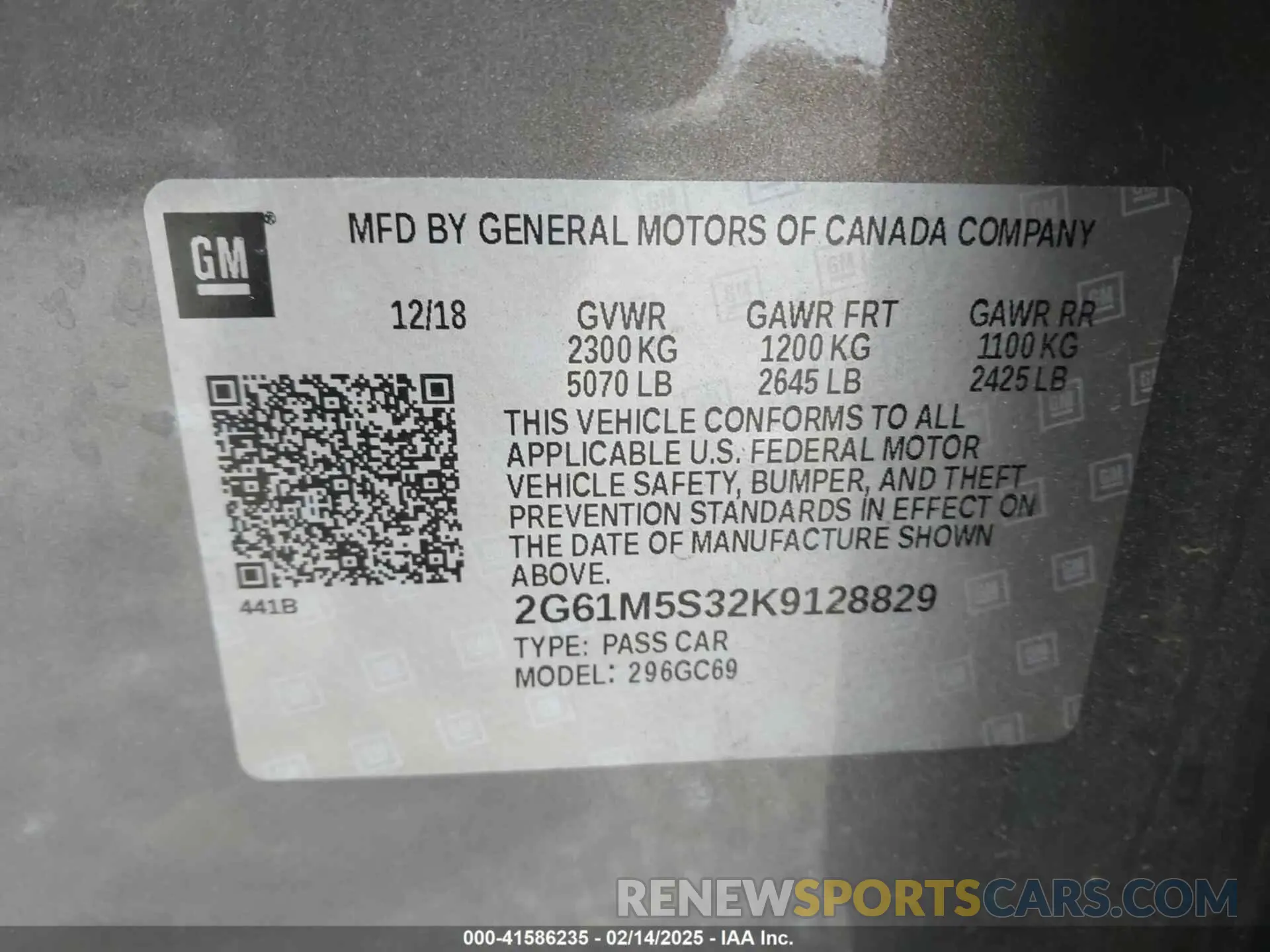 9 Photograph of a damaged car 2G61M5S32K9128829 CADILLAC XTS 2019