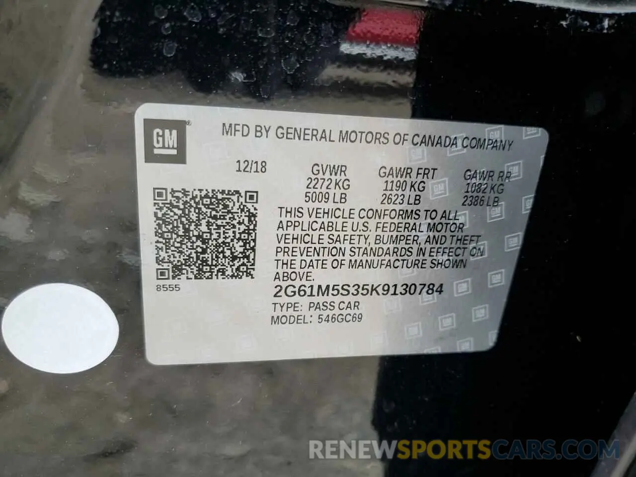 12 Фотография поврежденного автомобиля 2G61M5S35K9130784 CADILLAC XTS 2019