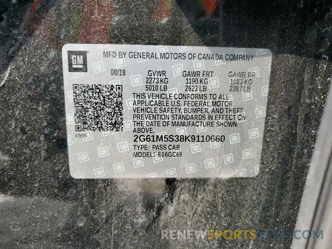 12 Photograph of a damaged car 2G61M5S38K9110660 CADILLAC XTS 2019