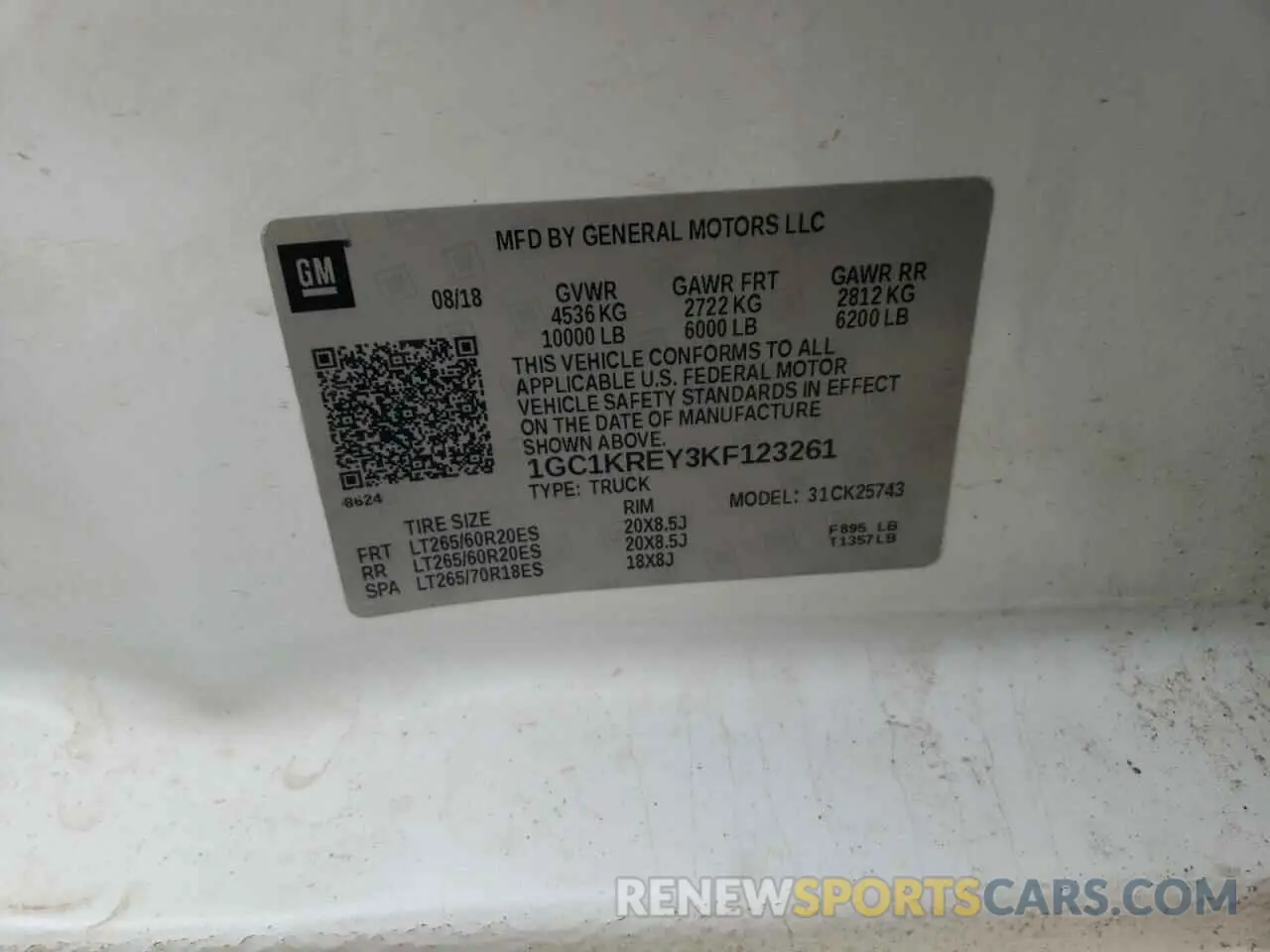 12 Фотография поврежденного автомобиля 1GC1KREY3KF123261 CHEVROLET ALL Models 2019