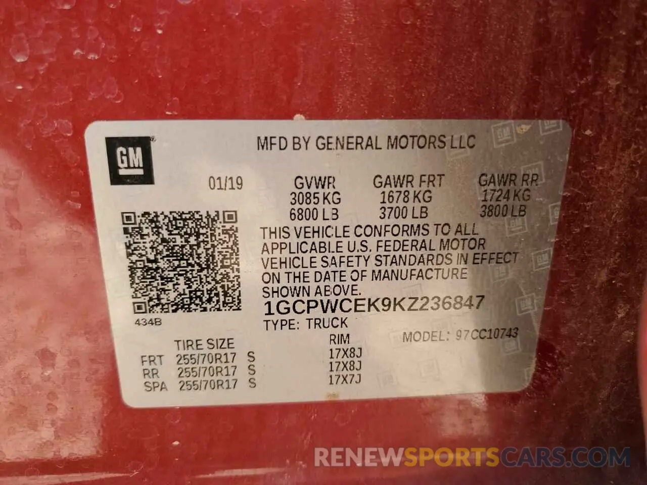 12 Фотография поврежденного автомобиля 1GCPWCEK9KZ236847 CHEVROLET ALL Models 2019