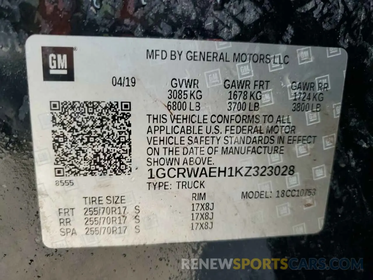 13 Фотография поврежденного автомобиля 1GCRWAEH1KZ323028 CHEVROLET ALL Models 2019