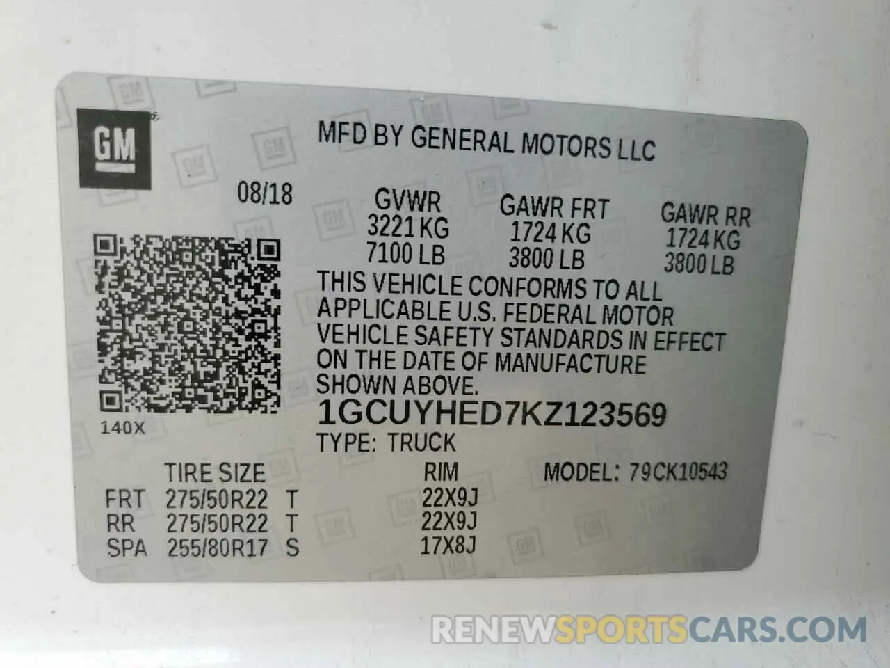 12 Photograph of a damaged car 1GCUYHED7KZ123569 CHEVROLET ALL Models 2019
