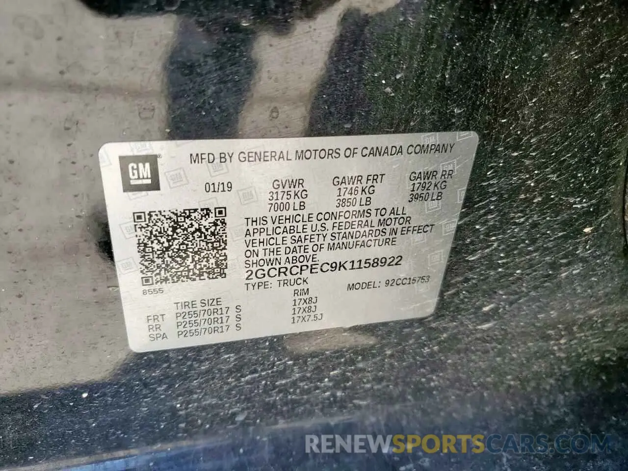 12 Фотография поврежденного автомобиля 2GCRCPEC9K1158922 CHEVROLET ALL Models 2019