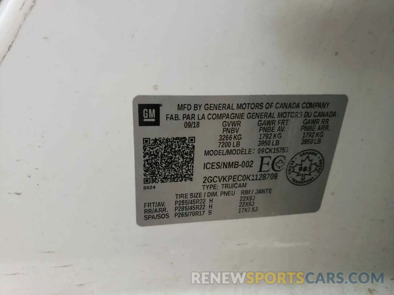 12 Фотография поврежденного автомобиля 2GCVKPEC0K1128709 CHEVROLET ALL Models 2019