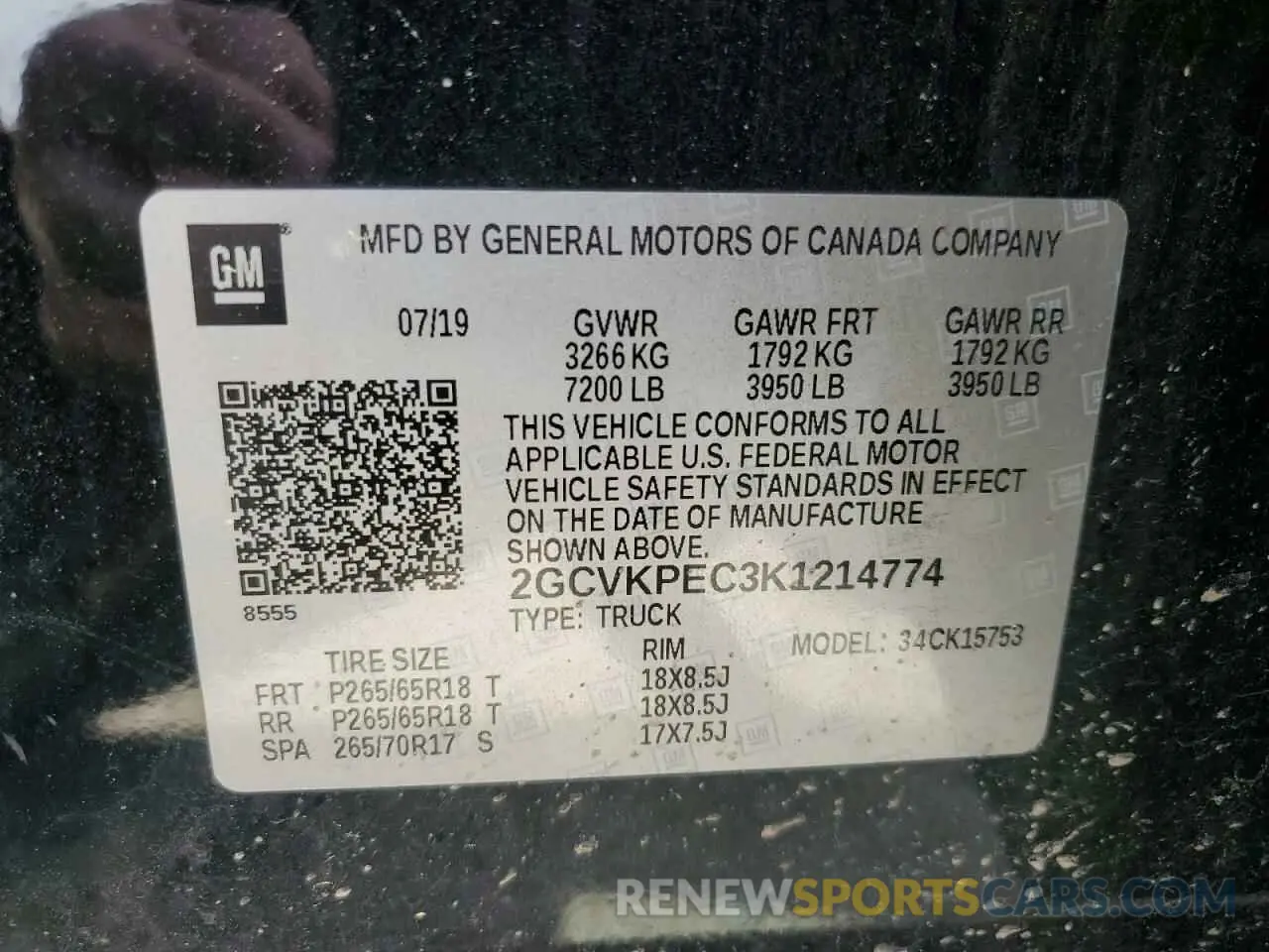 12 Photograph of a damaged car 2GCVKPEC3K1214774 CHEVROLET ALL Models 2019