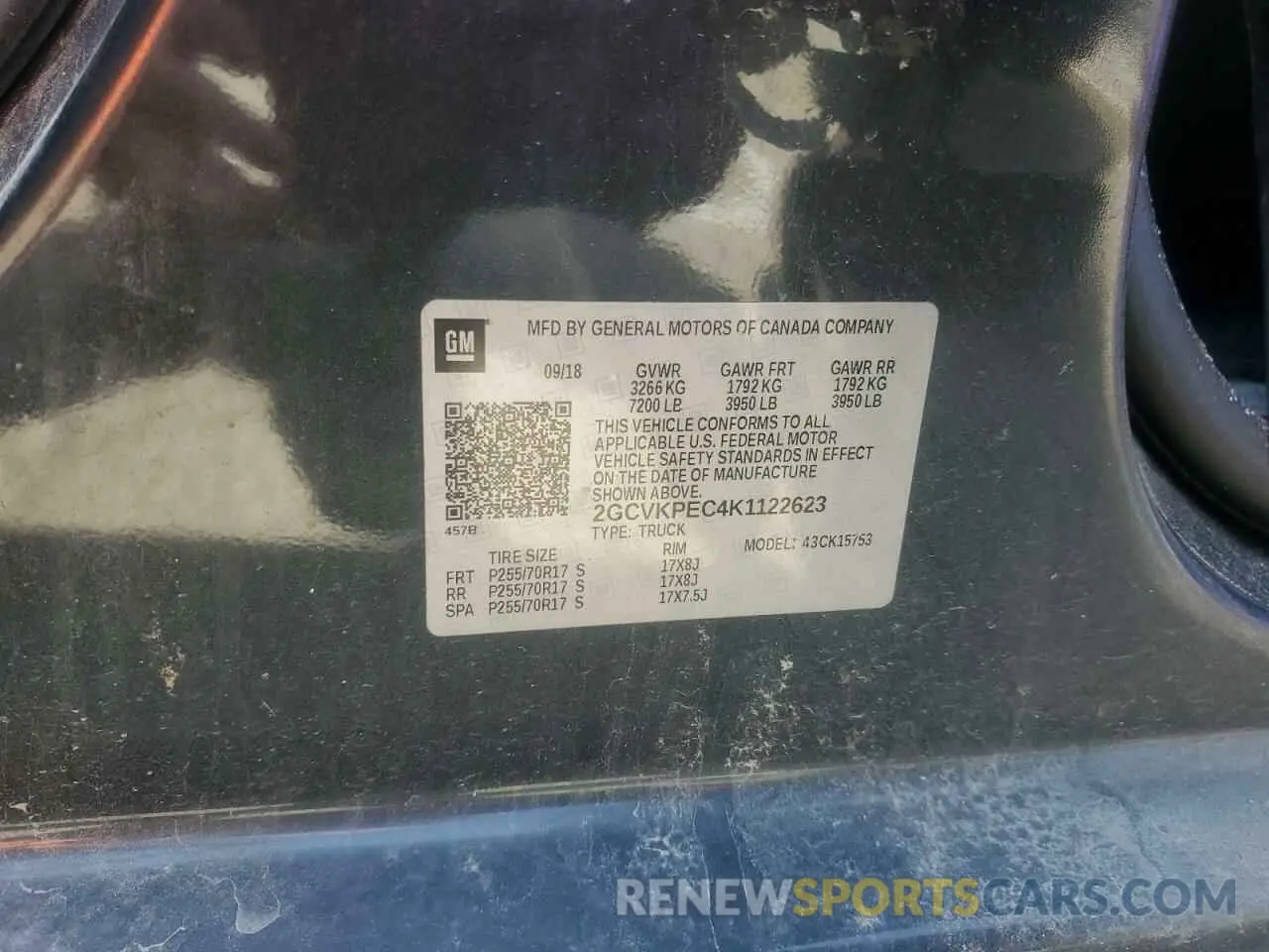 13 Photograph of a damaged car 2GCVKPEC4K1122623 CHEVROLET ALL Models 2019