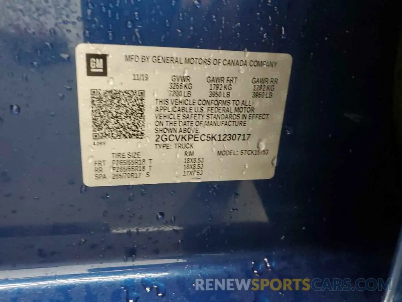 24 Фотография поврежденного автомобиля 2GCVKPEC5K1230717 CHEVROLET ALL Models 2019