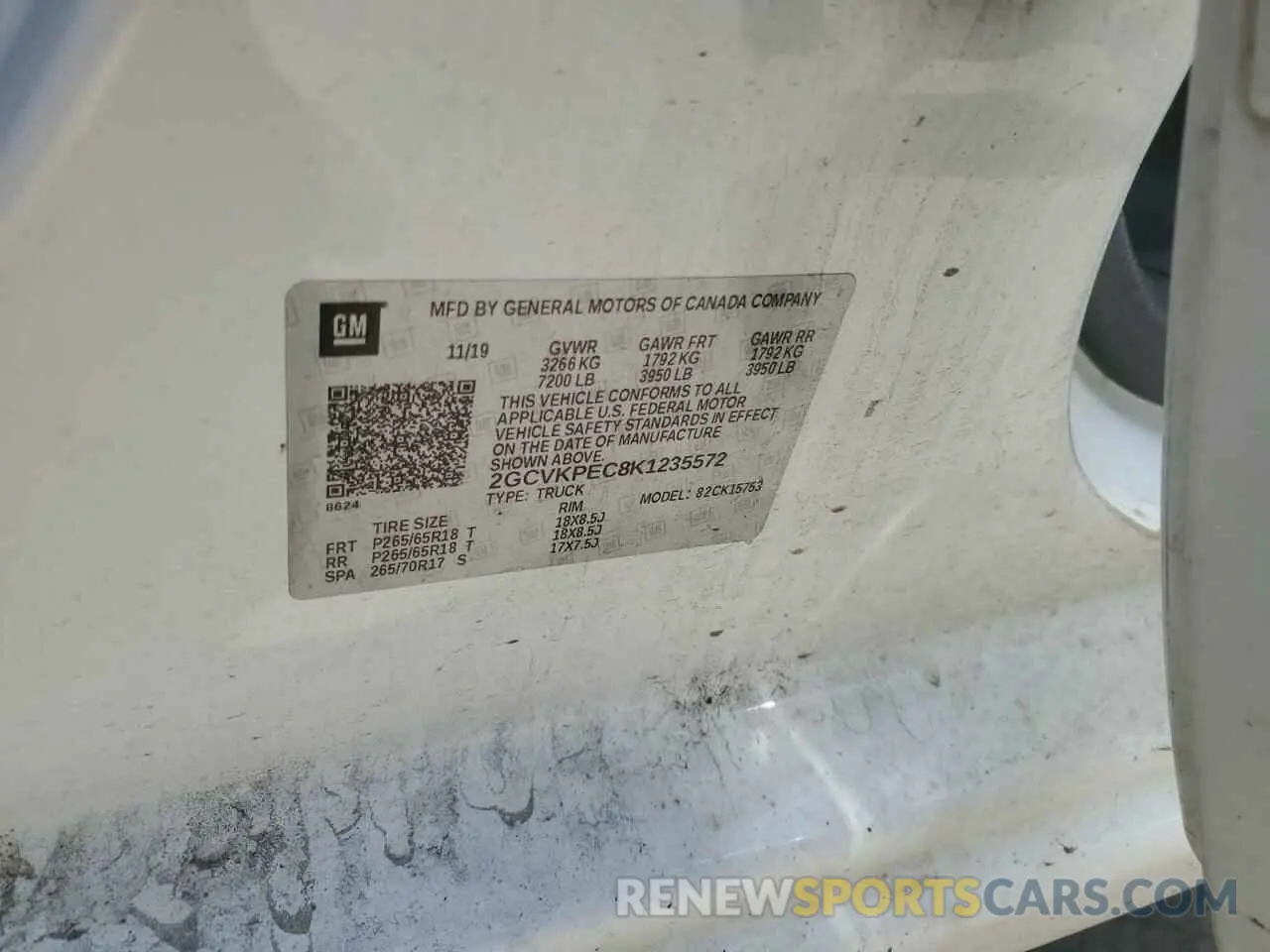 12 Photograph of a damaged car 2GCVKPEC8K1235572 CHEVROLET ALL Models 2019
