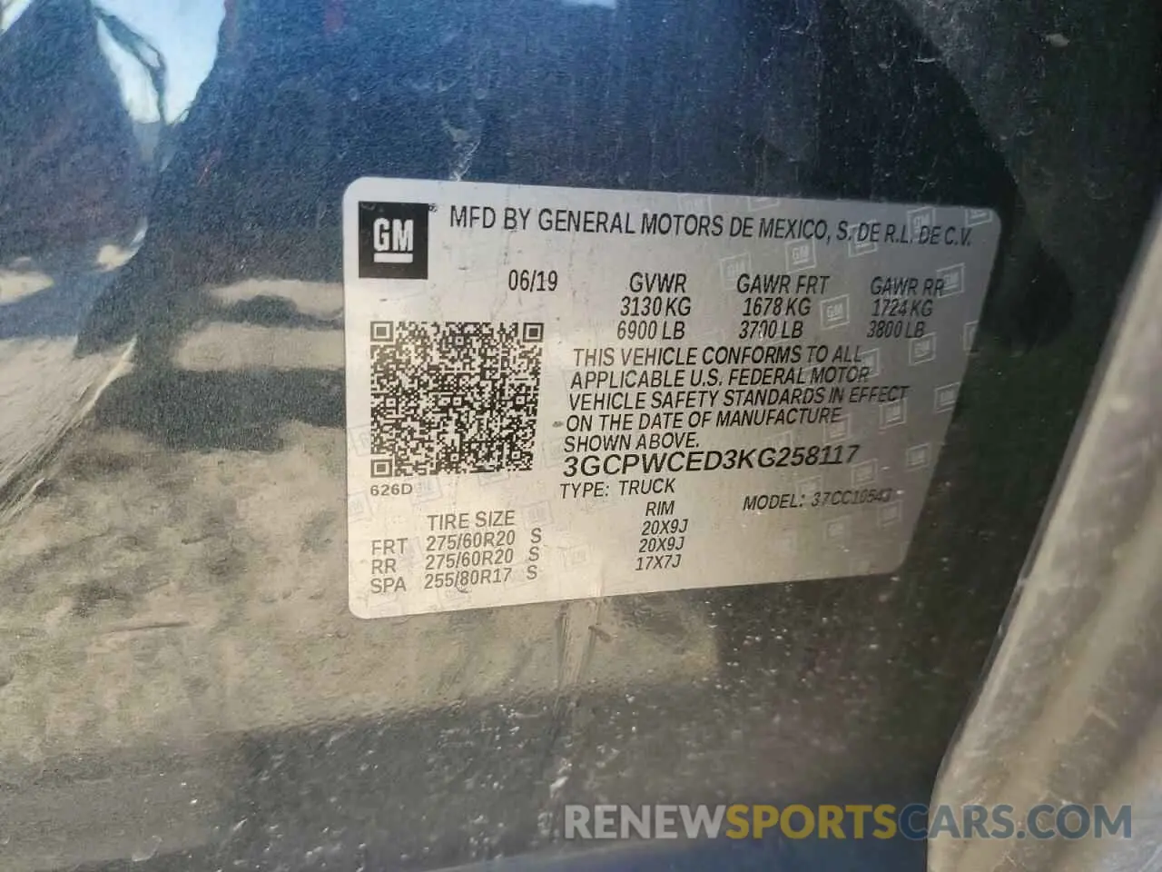 12 Фотография поврежденного автомобиля 3GCPWCED3KG258117 CHEVROLET ALL Models 2019