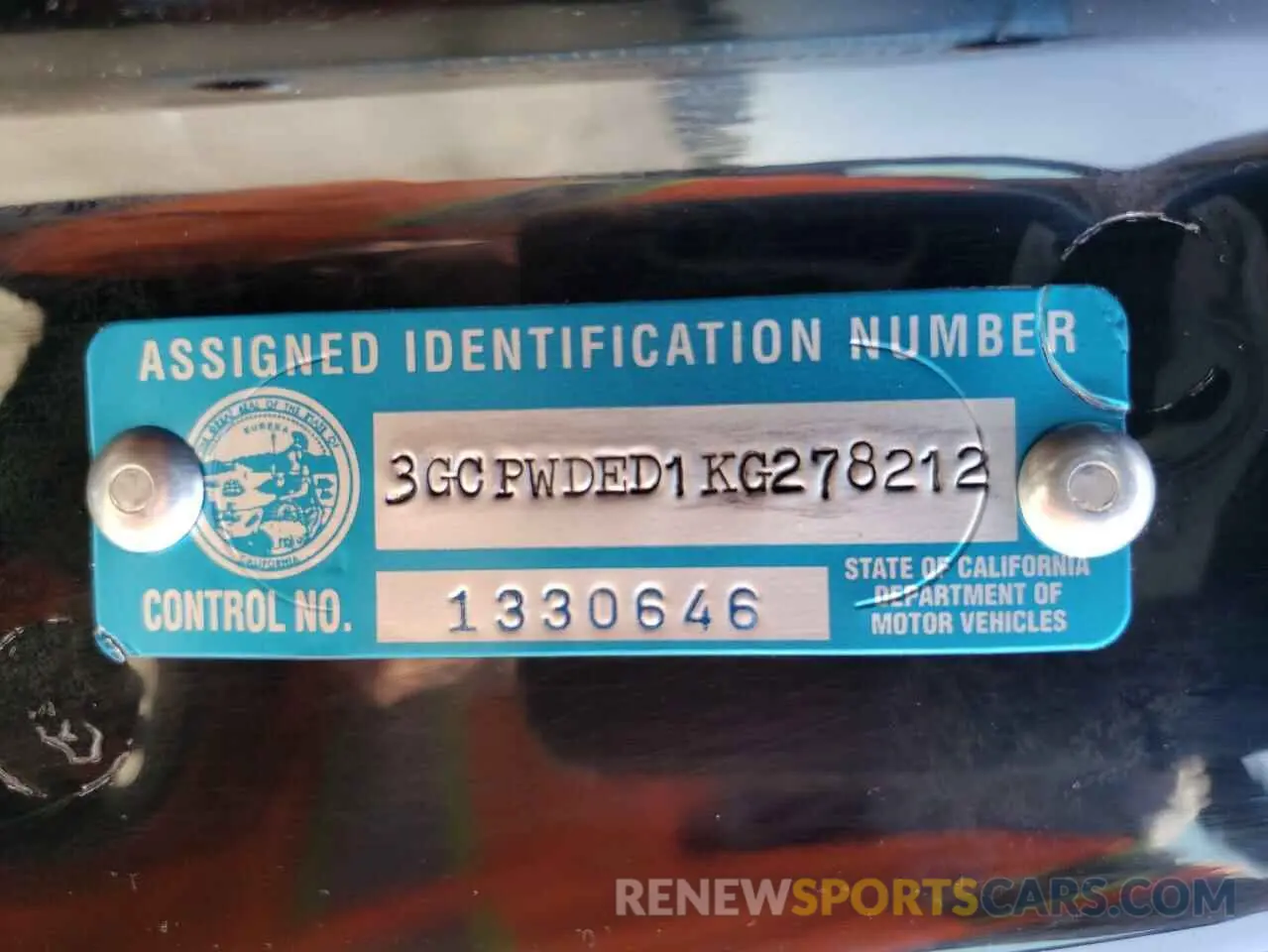12 Photograph of a damaged car 3GCPWDED1KG278212 CHEVROLET ALL Models 2019