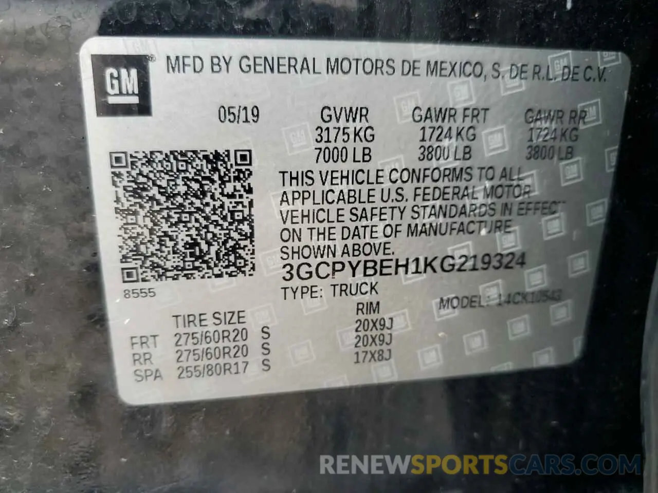 12 Фотография поврежденного автомобиля 3GCPYBEH1KG219324 CHEVROLET ALL Models 2019