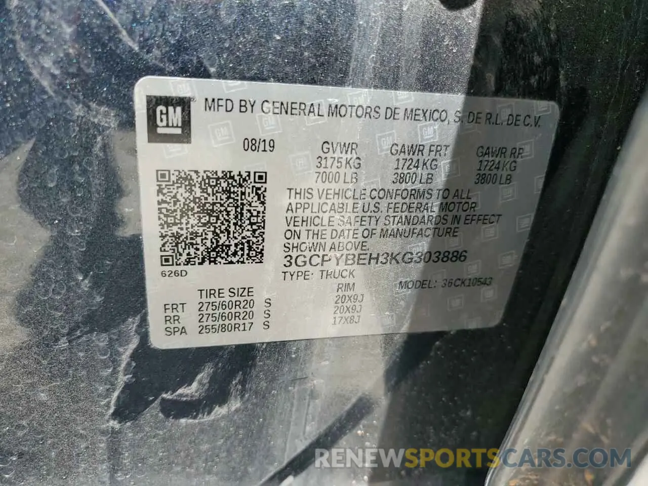 13 Фотография поврежденного автомобиля 3GCPYBEH3KG303886 CHEVROLET ALL Models 2019