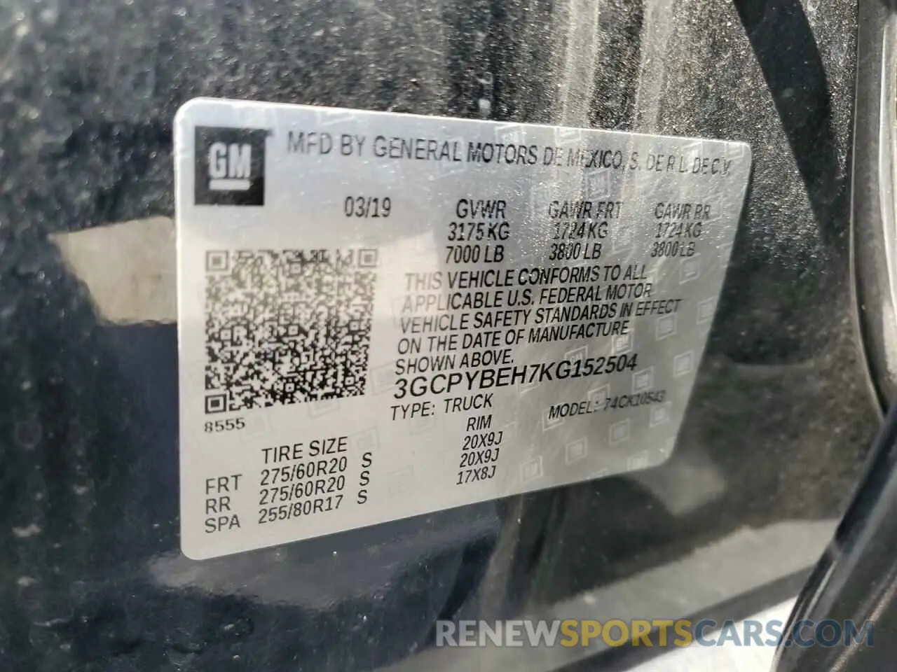 12 Фотография поврежденного автомобиля 3GCPYBEH7KG152504 CHEVROLET ALL Models 2019