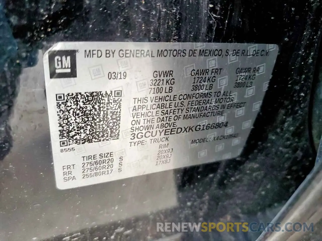 12 Фотография поврежденного автомобиля 3GCUYEEDXKG166804 CHEVROLET ALL Models 2019
