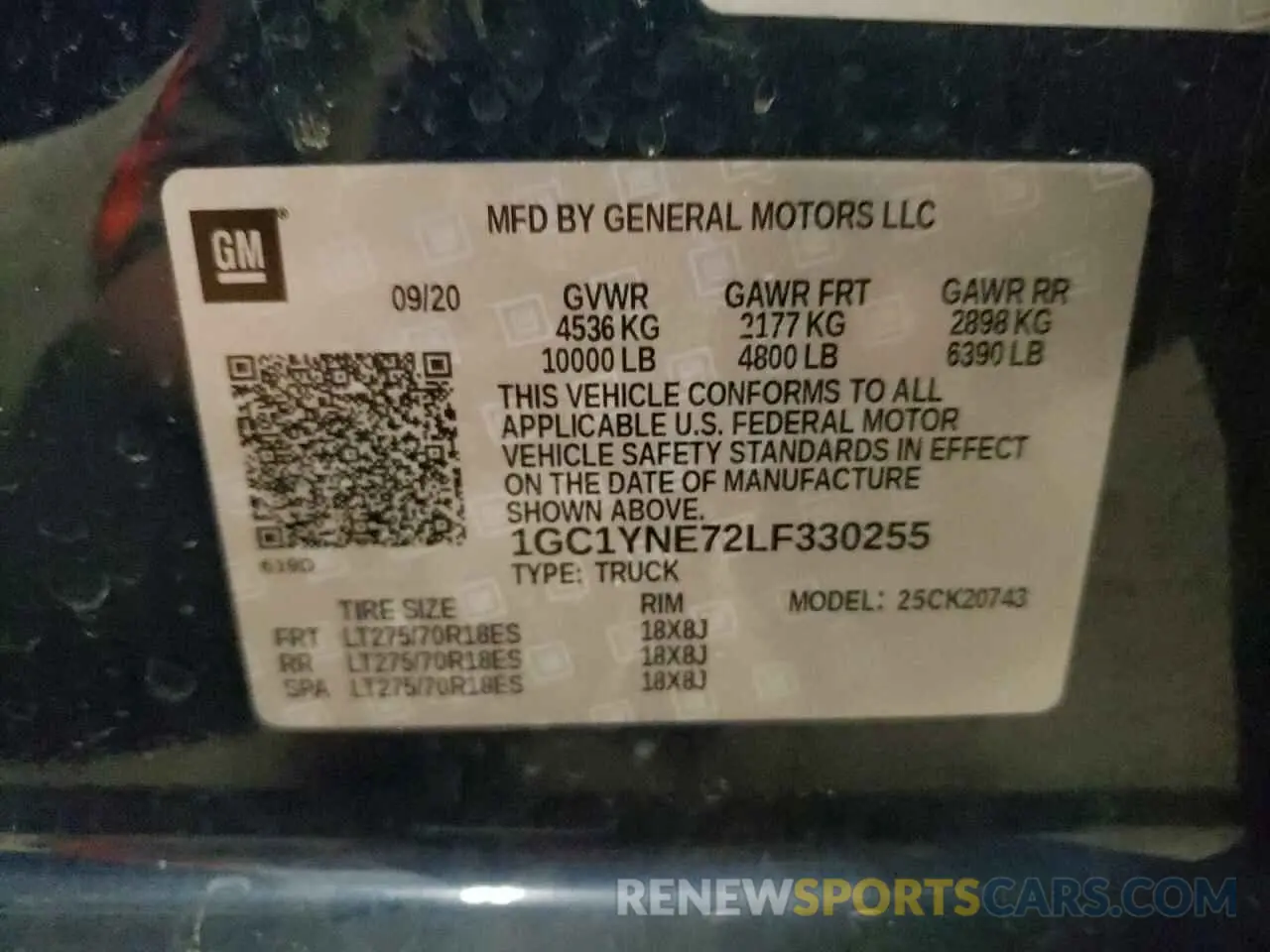 12 Фотография поврежденного автомобиля 1GC1YNE72LF330255 CHEVROLET All Models 2020