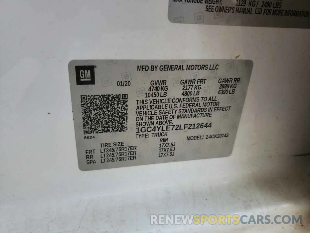 12 Фотография поврежденного автомобиля 1GC4YLE72LF212644 CHEVROLET ALL Models 2020
