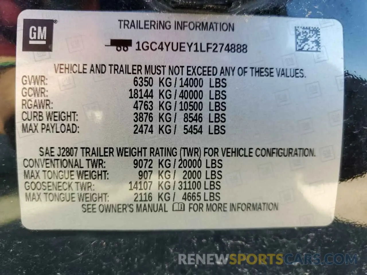 14 Фотография поврежденного автомобиля 1GC4YUEY1LF274888 CHEVROLET ALL Models 2020