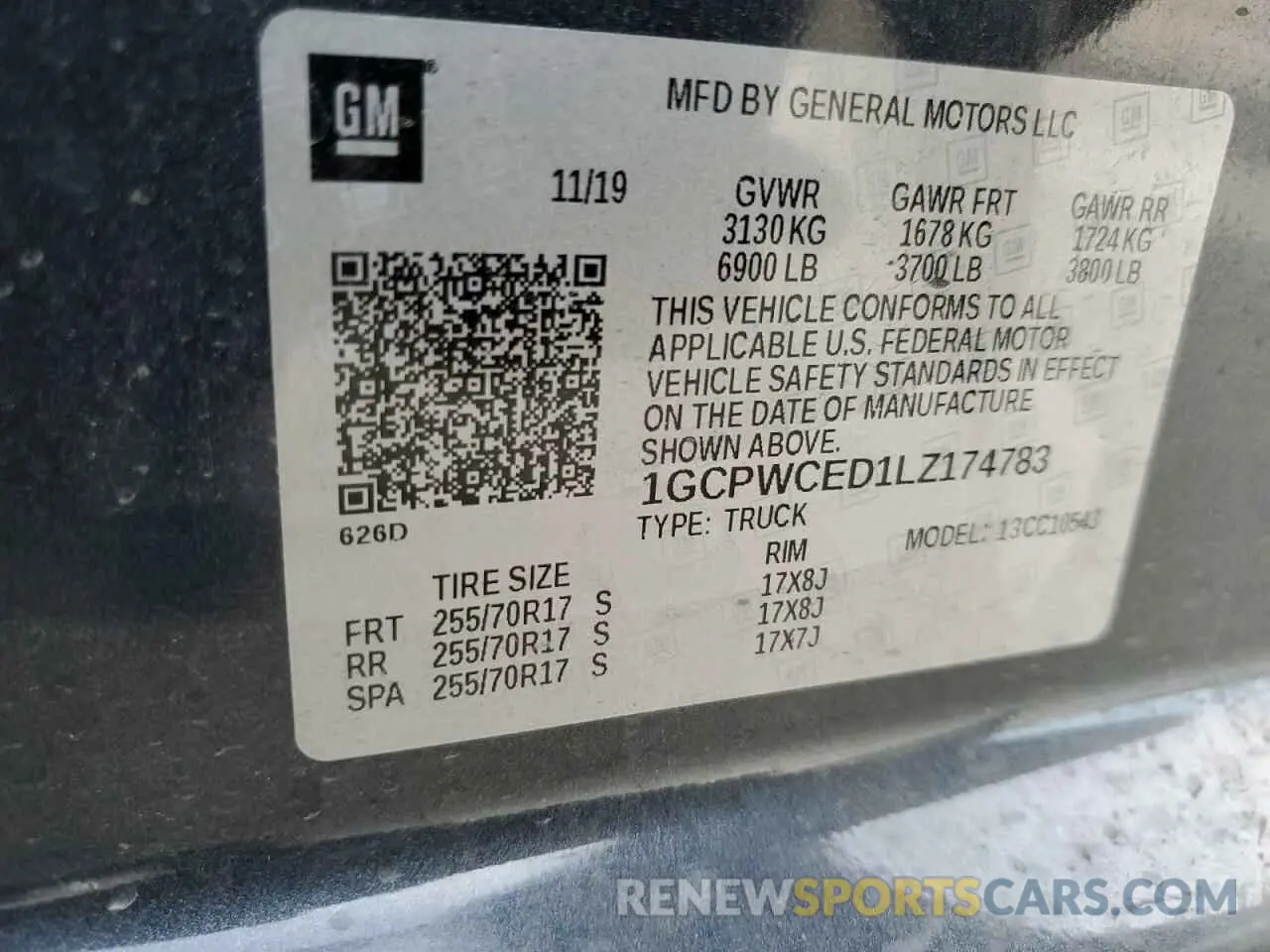 12 Фотография поврежденного автомобиля 1GCPWCED1LZ174783 CHEVROLET ALL Models 2020