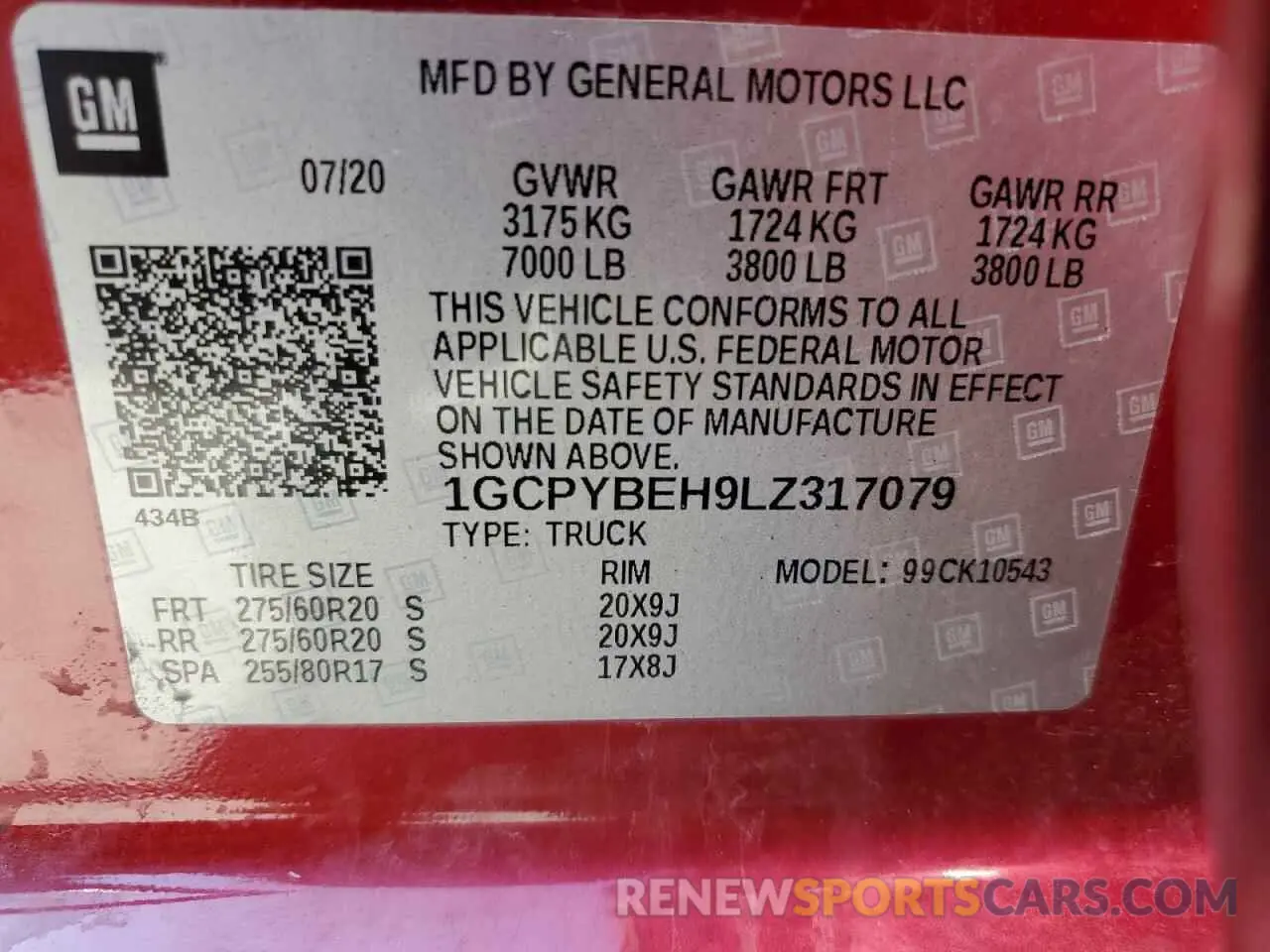 12 Photograph of a damaged car 1GCPYBEH9LZ317079 CHEVROLET ALL Models 2020