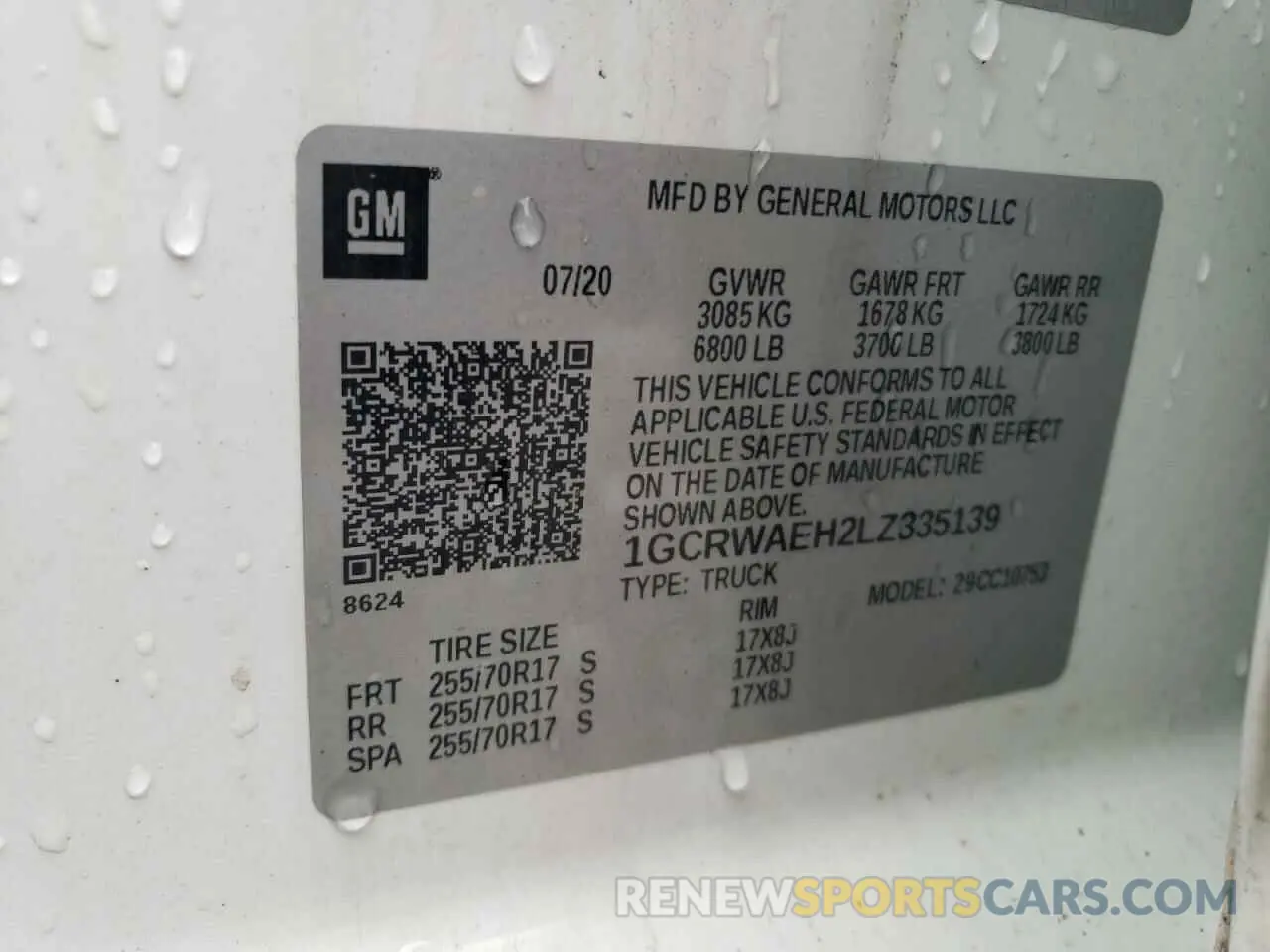 12 Photograph of a damaged car 1GCRWAEH2LZ335139 CHEVROLET ALL Models 2020