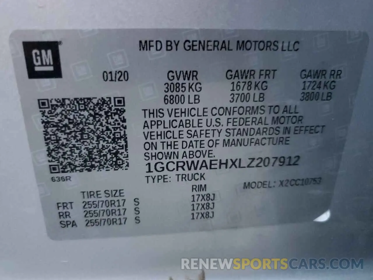 12 Фотография поврежденного автомобиля 1GCRWAEHXLZ207912 CHEVROLET ALL Models 2020