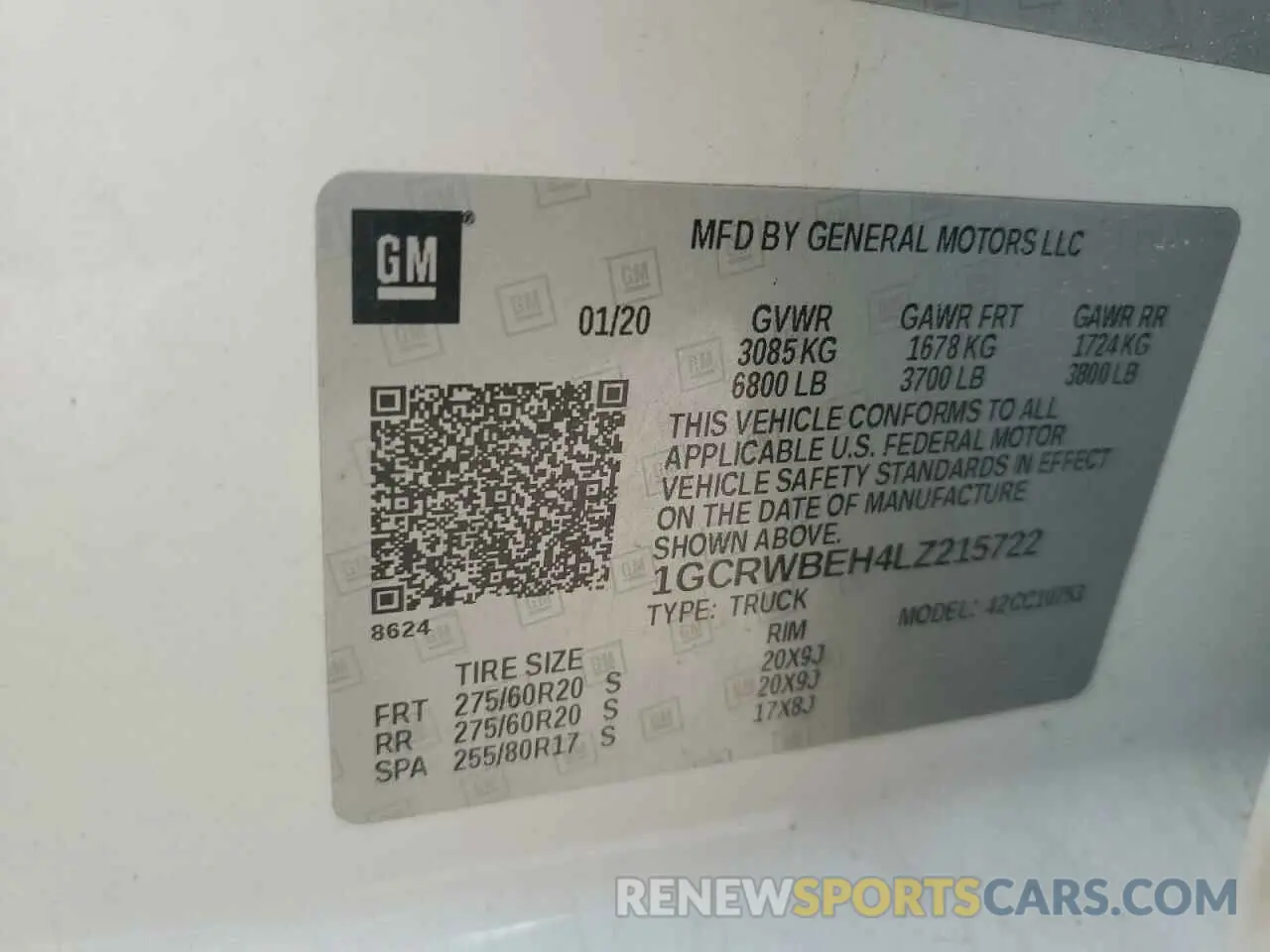 12 Фотография поврежденного автомобиля 1GCRWBEH4LZ215722 CHEVROLET ALL Models 2020
