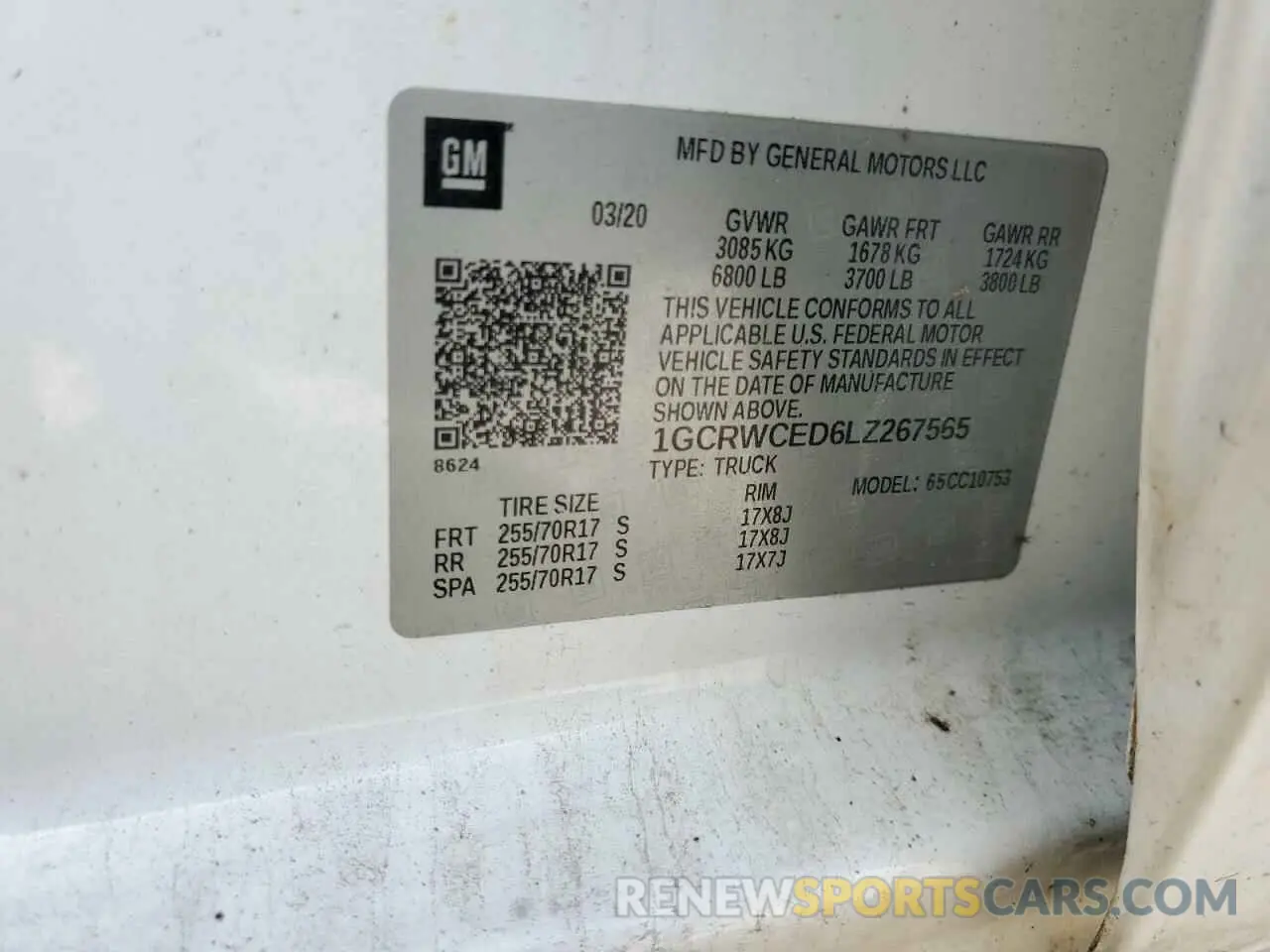 12 Фотография поврежденного автомобиля 1GCRWCED6LZ267565 CHEVROLET ALL Models 2020