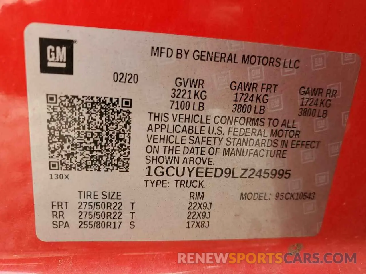 13 Фотография поврежденного автомобиля 1GCUYEED9LZ245995 CHEVROLET ALL Models 2020