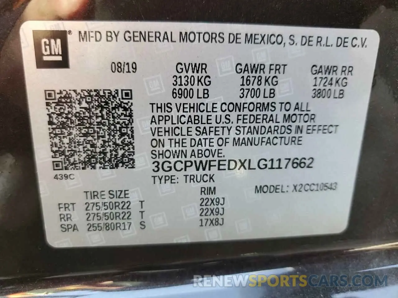 13 Photograph of a damaged car 3GCPWFEDXLG117662 CHEVROLET ALL Models 2020
