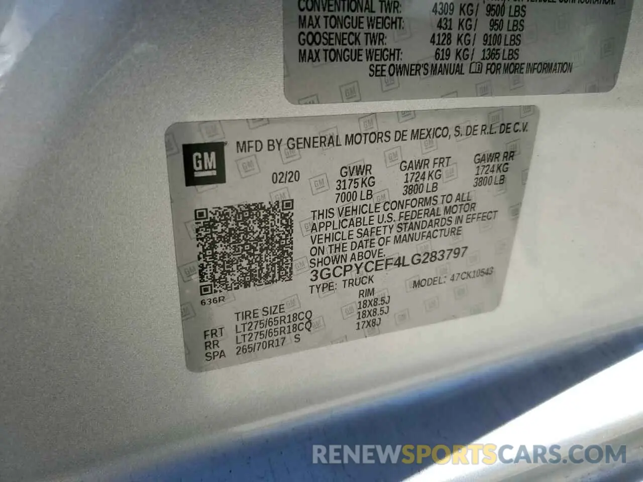 13 Фотография поврежденного автомобиля 3GCPYCEF4LG283797 CHEVROLET ALL Models 2020