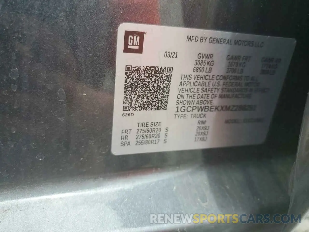 12 Фотография поврежденного автомобиля 1GCPWBEKXMZ288291 CHEVROLET ALL Models 2021