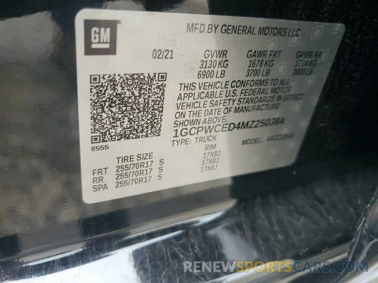 12 Photograph of a damaged car 1GCPWCED4MZ250384 CHEVROLET ALL Models 2021