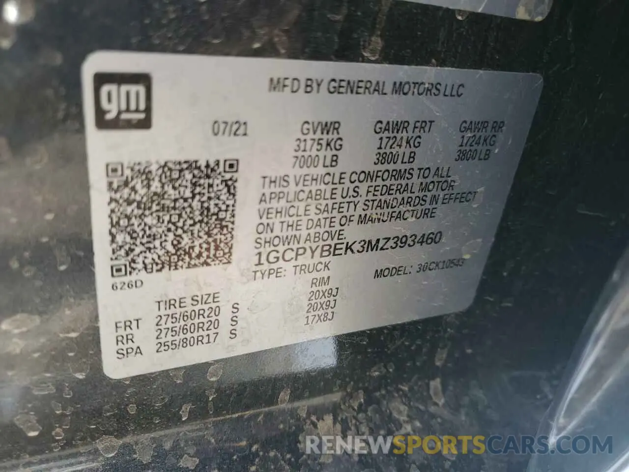 14 Photograph of a damaged car 1GCPYBEK3MZ393460 CHEVROLET ALL Models 2021